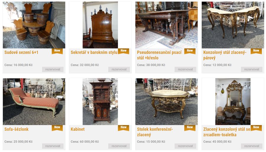 Prodej starožitností - Antik-shop Praha