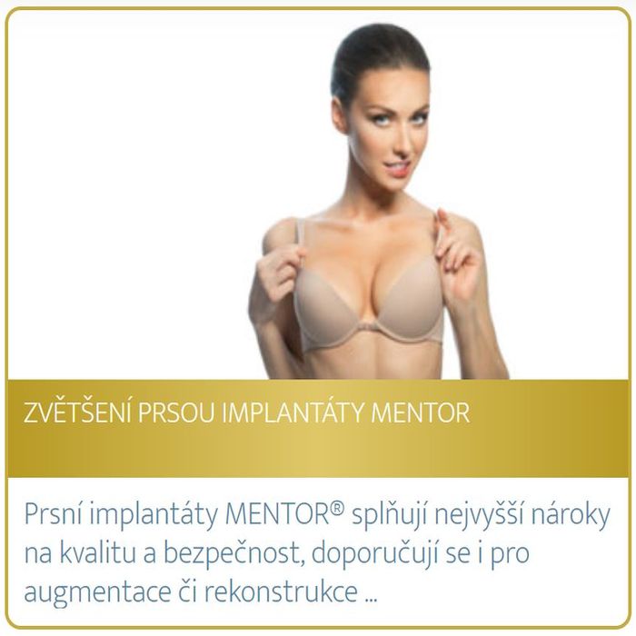 Zvětšení prsou implantáty mentor