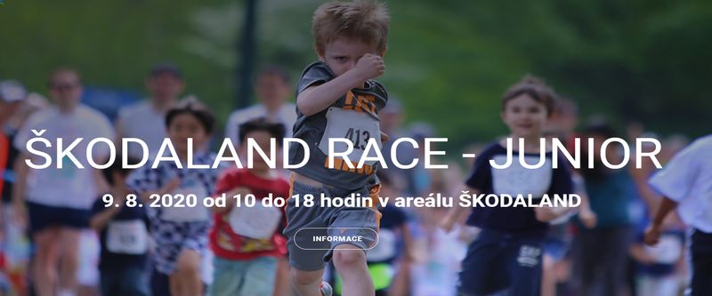 Škodaland Race Junior běžecky závod - registrace závodníků